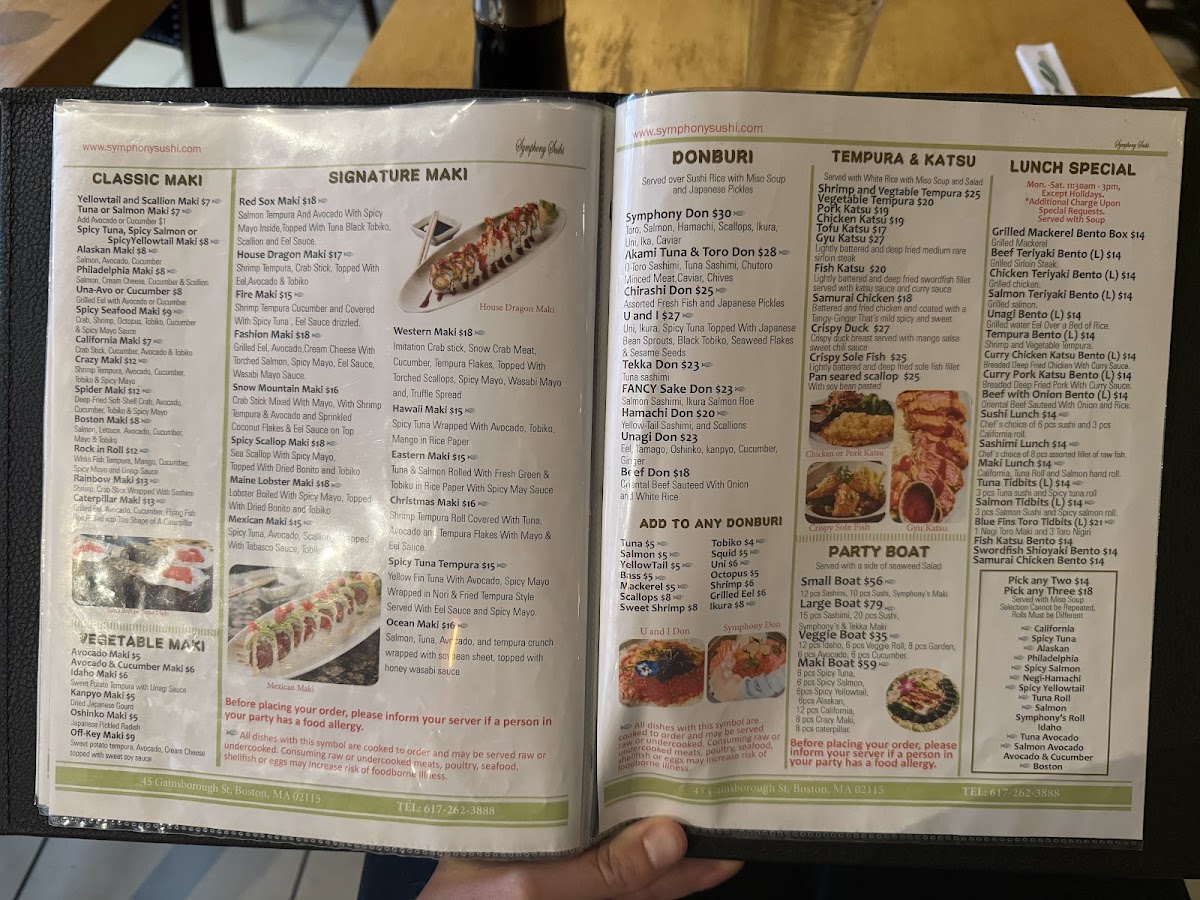Symphony Sushi Menu - Image 4